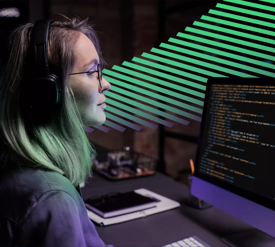 woman programming
